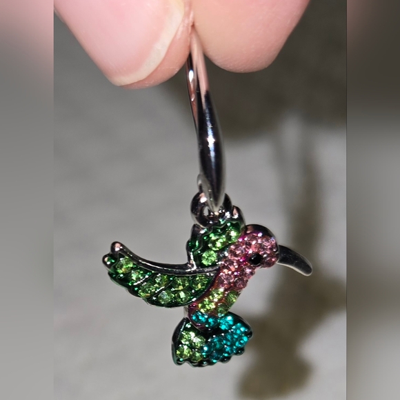 Colorful Hummingbird Earrings - Picture 2 of 2